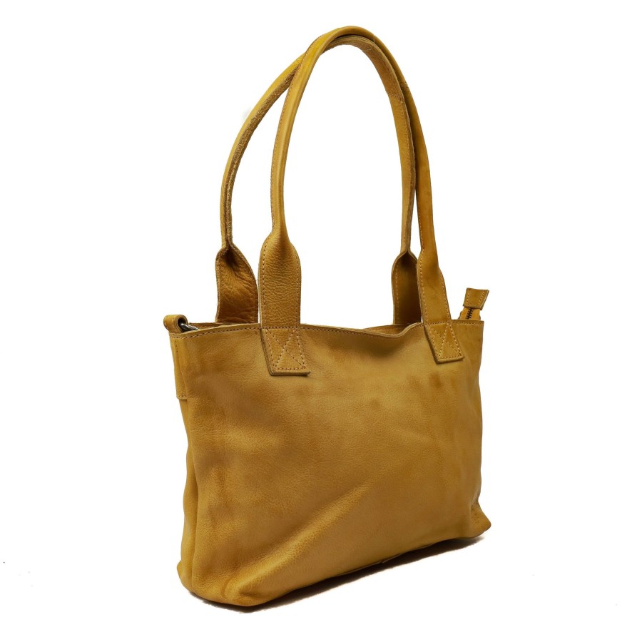 Bear Design Middelmaat Handtassen | Hand-/Schoudertas 'Katya' Geel