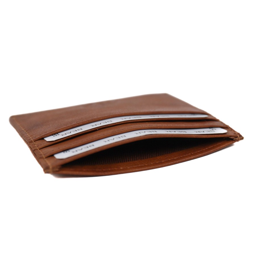 Bear Design Sleuteletuis & Klein Lederwaren | Pasjeshouder 'Maikel' Cp 5053 Cognac