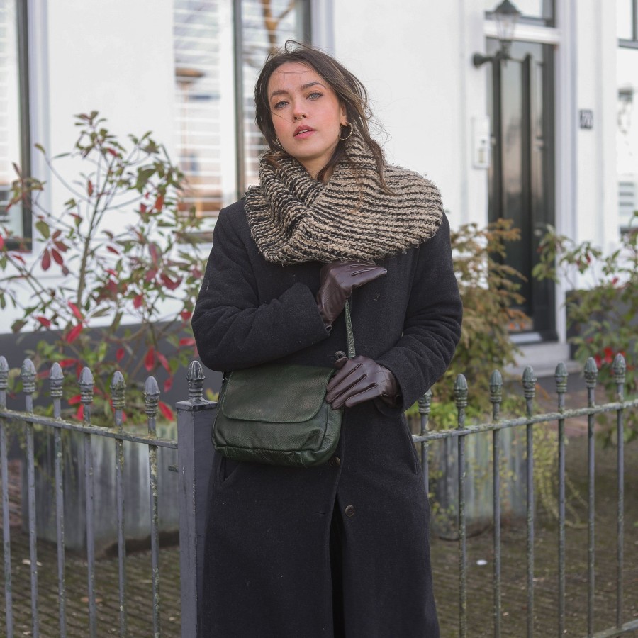 Bear Design Middelmaat Schoudertassen | Schoudertasje 'Lauren' Groen