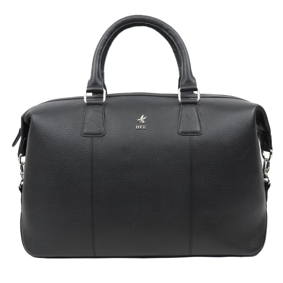 BEE Leren Weekendtassen | Weekendtas 'Daisy' Black