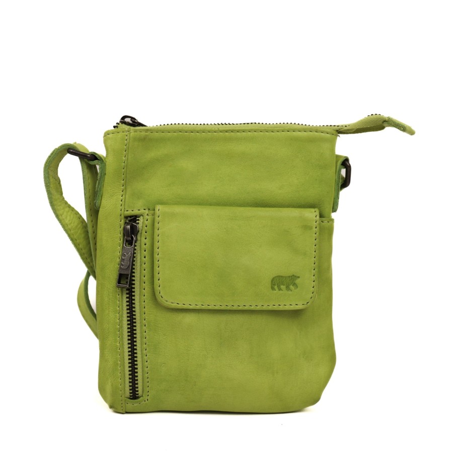Bear Design Telefoontasjes | Schoudertasje 'Davide' Lime