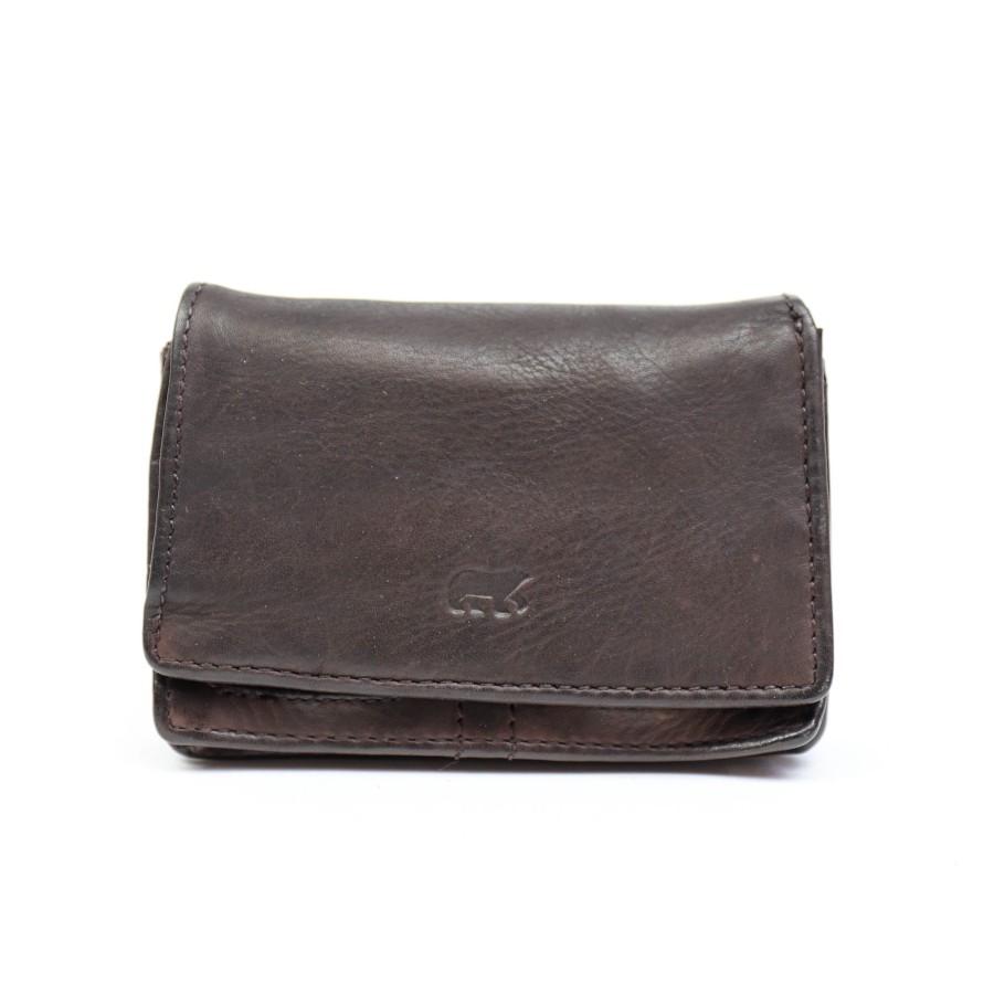 Bear Design Middelmaat Portemonnees | Overslag Portemonnee 'Nina' Cl 16212 Donkerbruin