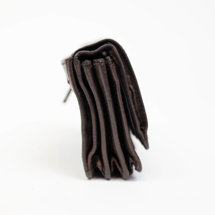 Bear Design Middelmaat Portemonnees | Overslag Portemonnee 'Nina' Cl 16212 Donkerbruin