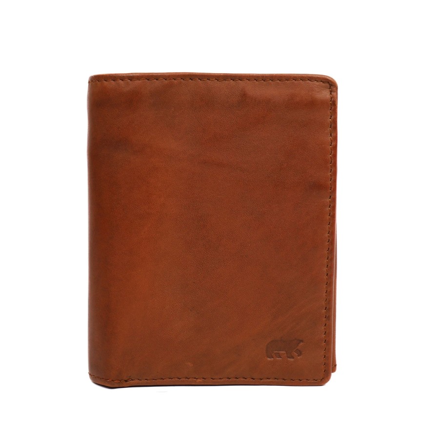 Bear Design Billfolds | Hoge Billfold 'Wouter' Cl 18838 Cognac
