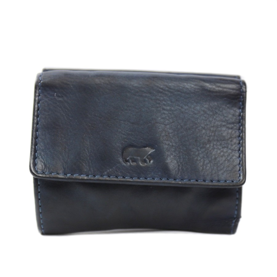Bear Design Sleuteletuis & Klein Lederwaren | Portemonneetje 'Jolie' Cl 14618 Donkerblauw