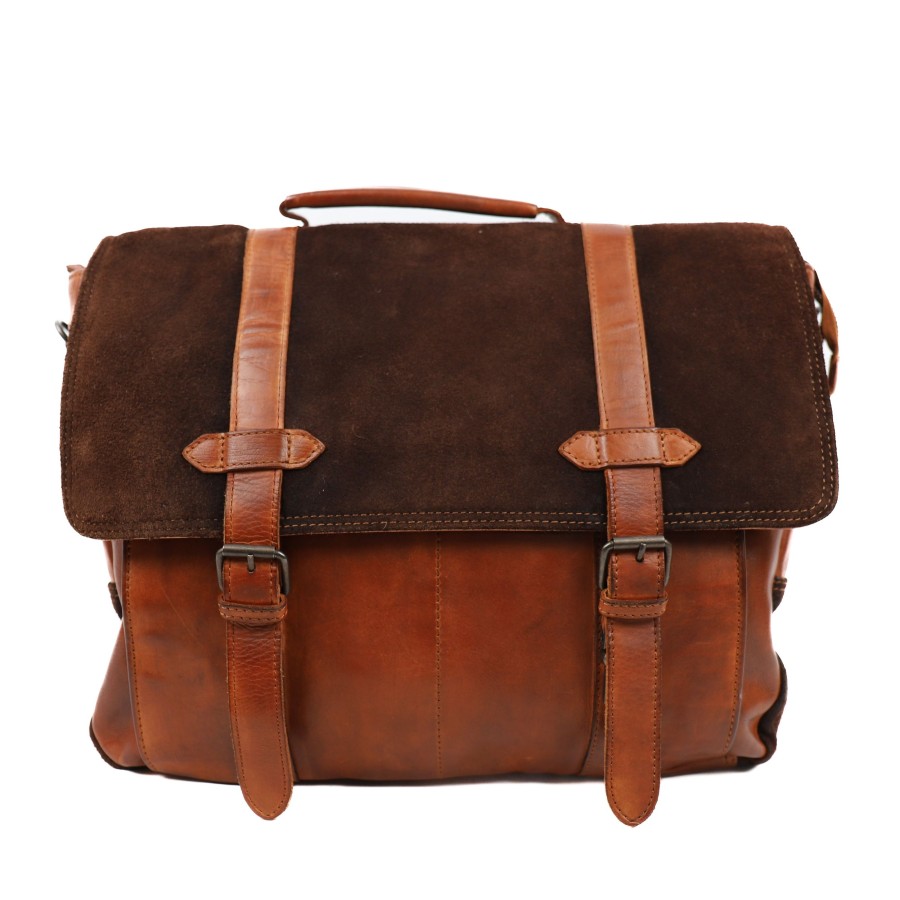 Bear Design Laptoptassen T/M 15,6 Inch | Aktetas 'Dijn' Cognac