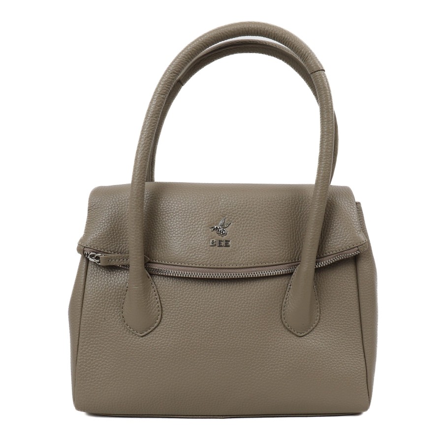 BEE Middelmaat Handtassen | Handtas 'Phoebe' Silver Mink