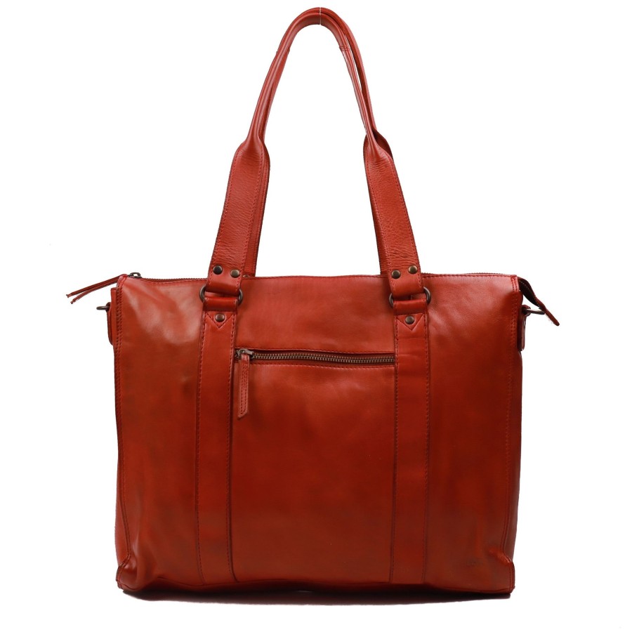 Bear Design Laptoptassen T/M 15,6 Inch | Hand-/Schoudertas 'Mea' Rood