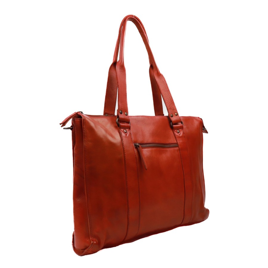 Bear Design Laptoptassen T/M 15,6 Inch | Hand-/Schoudertas 'Mea' Rood