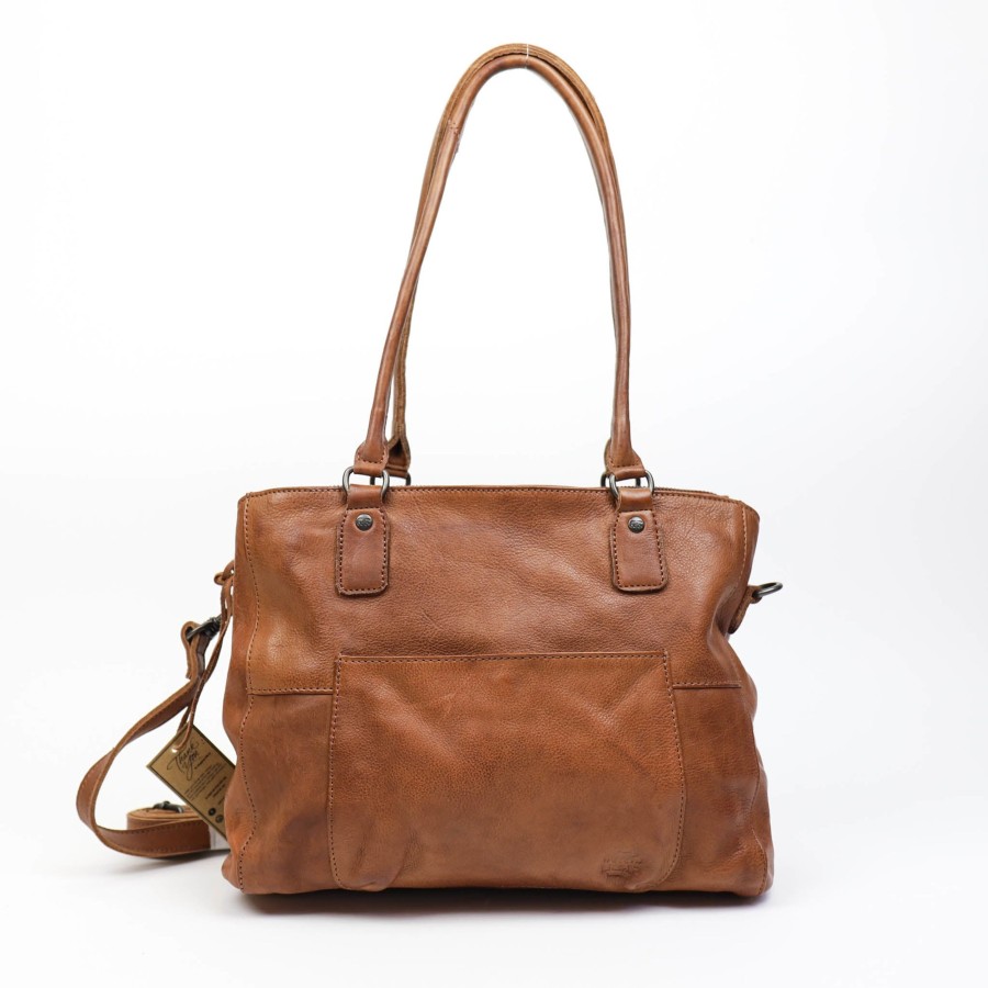 Bear Design Grote Handtassen | Hand-/Schoudertas 'Ankie' Cognac
