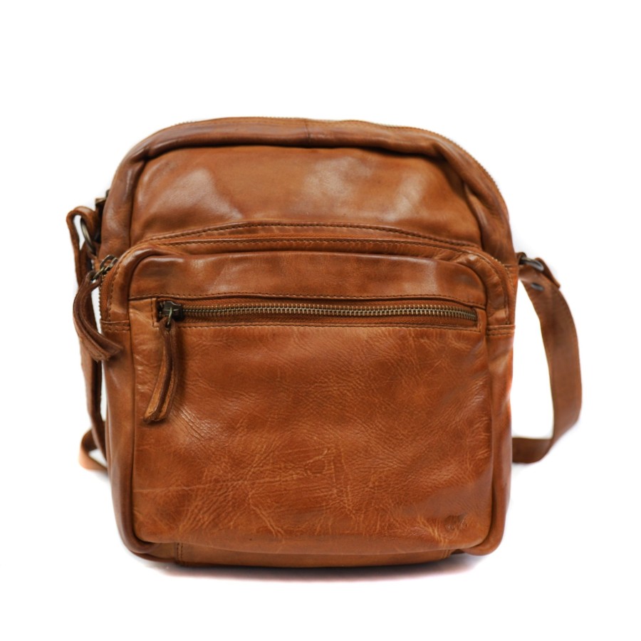 Bear Design Crossbody Tassen | Schoudertas 'Edwin' - Cl 36641 Cognac