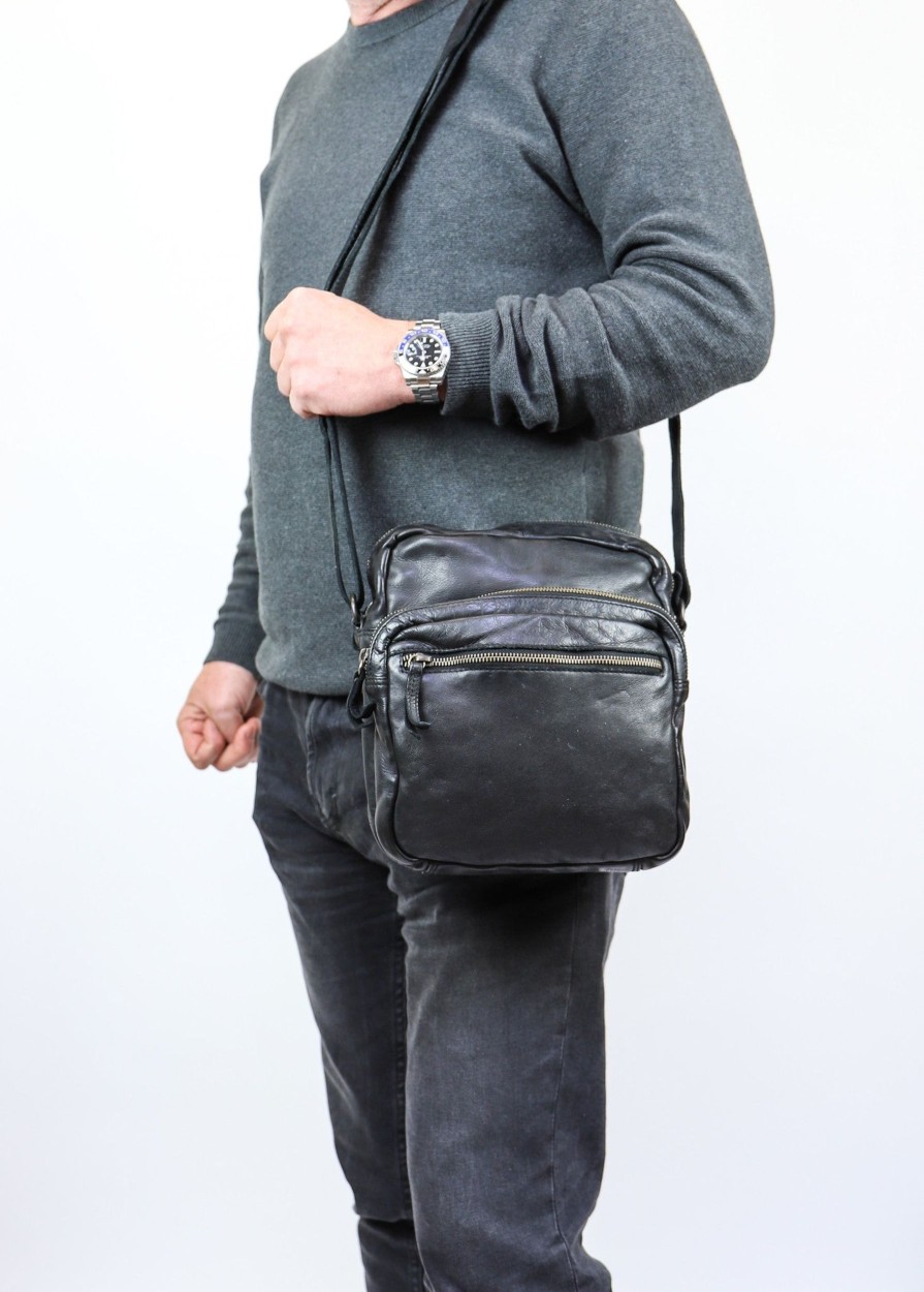 Bear Design Crossbody Tassen | Schoudertas 'Edwin' - Cl 36641 Cognac