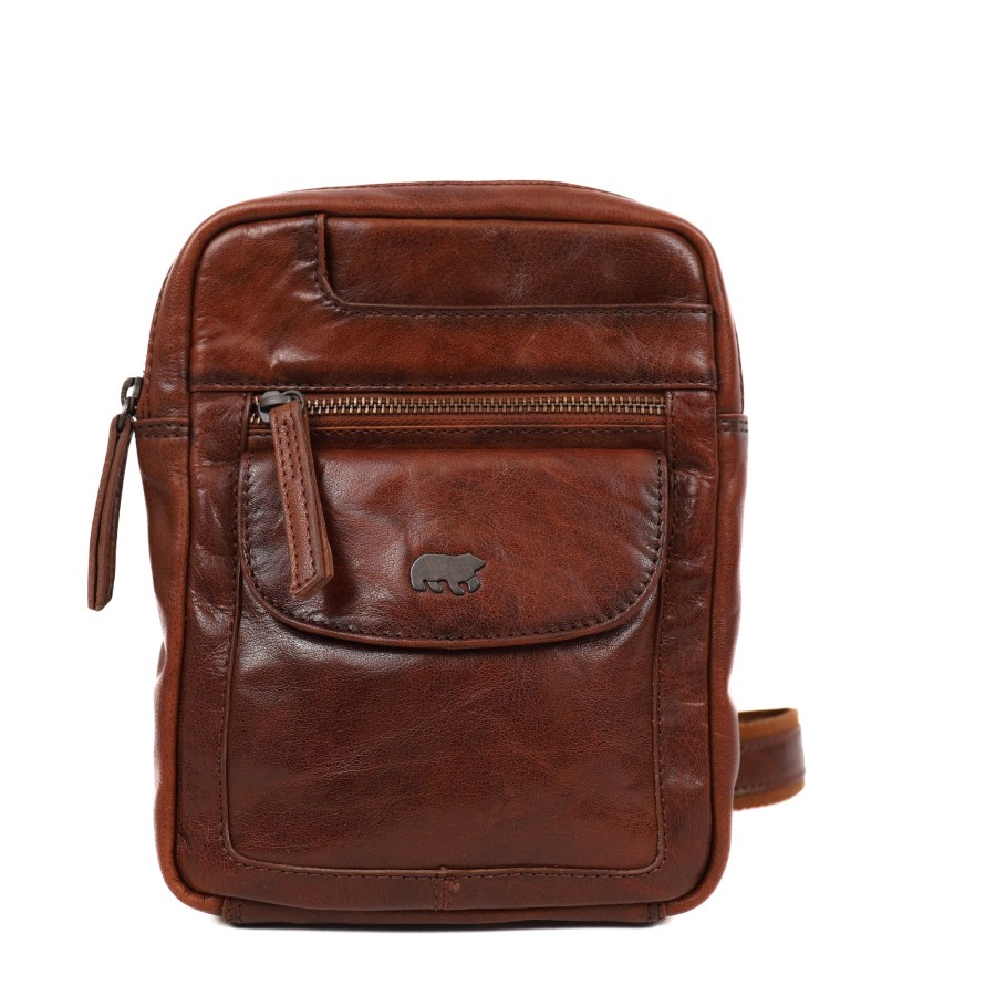 Bear Design Crossbody Tassen | Crossbody/Schoudertasje 'Mitchell' Cognac