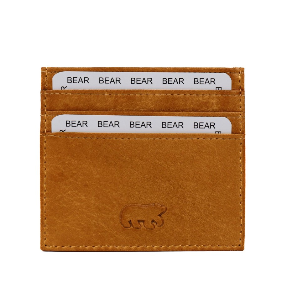 Bear Design Sleuteletuis & Klein Lederwaren | Pasjeshouder 'Maikel' Cp 5053 Geel