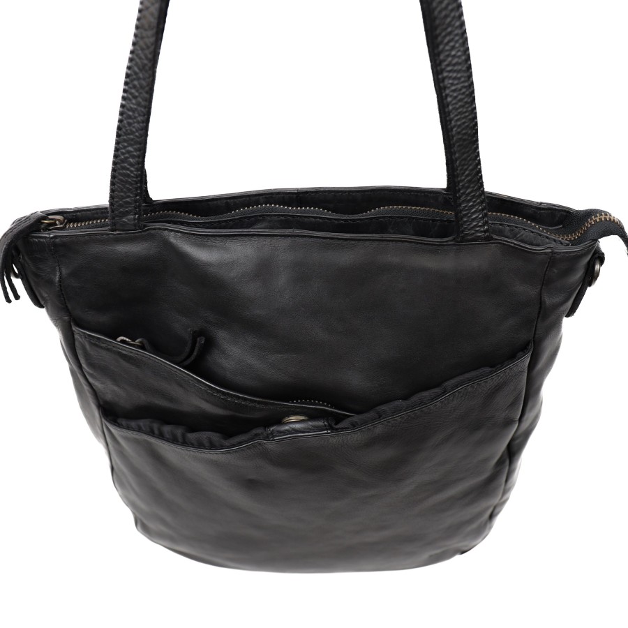 Bear Design Middelmaat Handtassen | Shopper 'Inge' Black Zwart