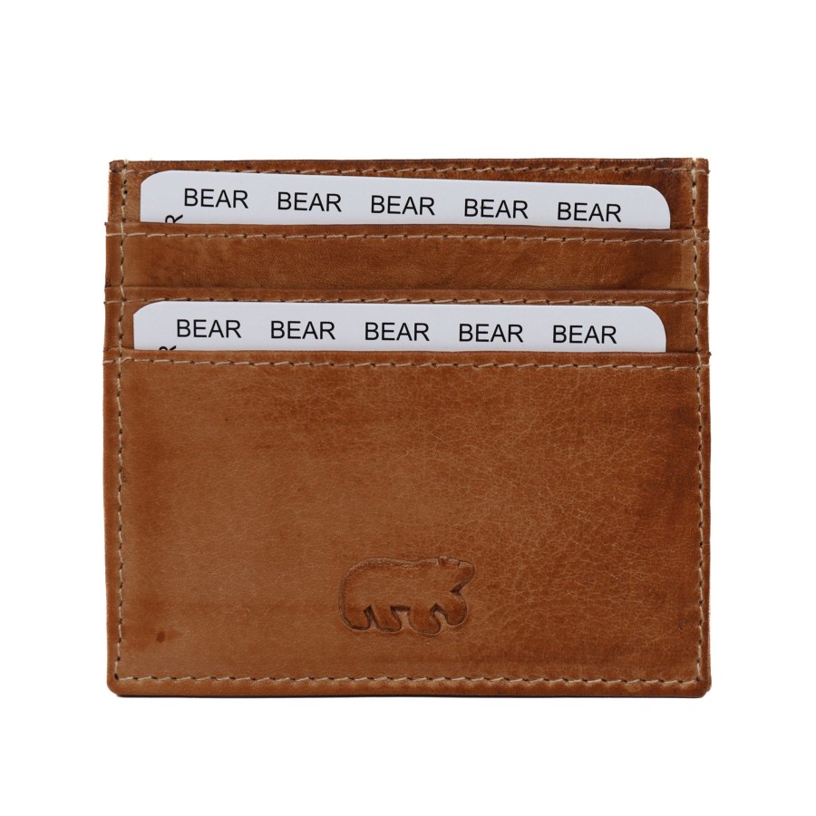 Bear Design Sleuteletuis & Klein Lederwaren | Pasjeshouder 'Maikel' Cp 5053 Taupe
