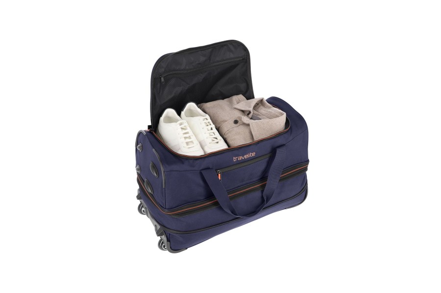 Travelite Autovakantie | Basics Wheeled Duffle S Exp. Navy