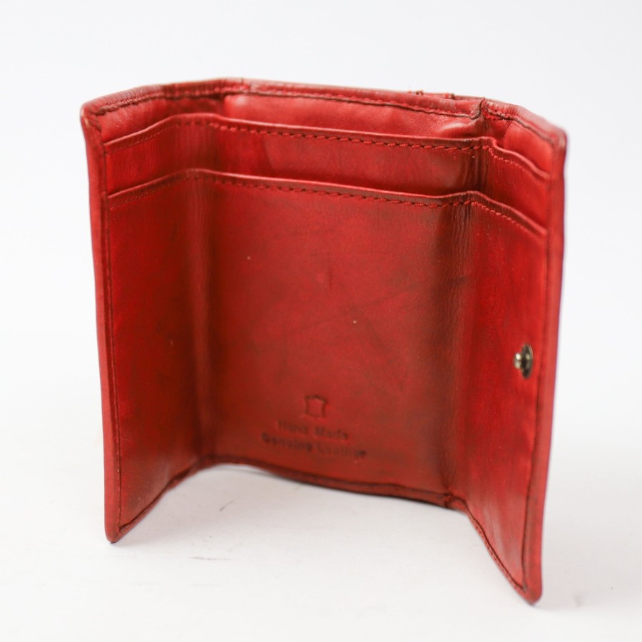 Bear Design Sleuteletuis & Klein Lederwaren | Portemonneetje 'Jolie' Cl 14618 Rood
