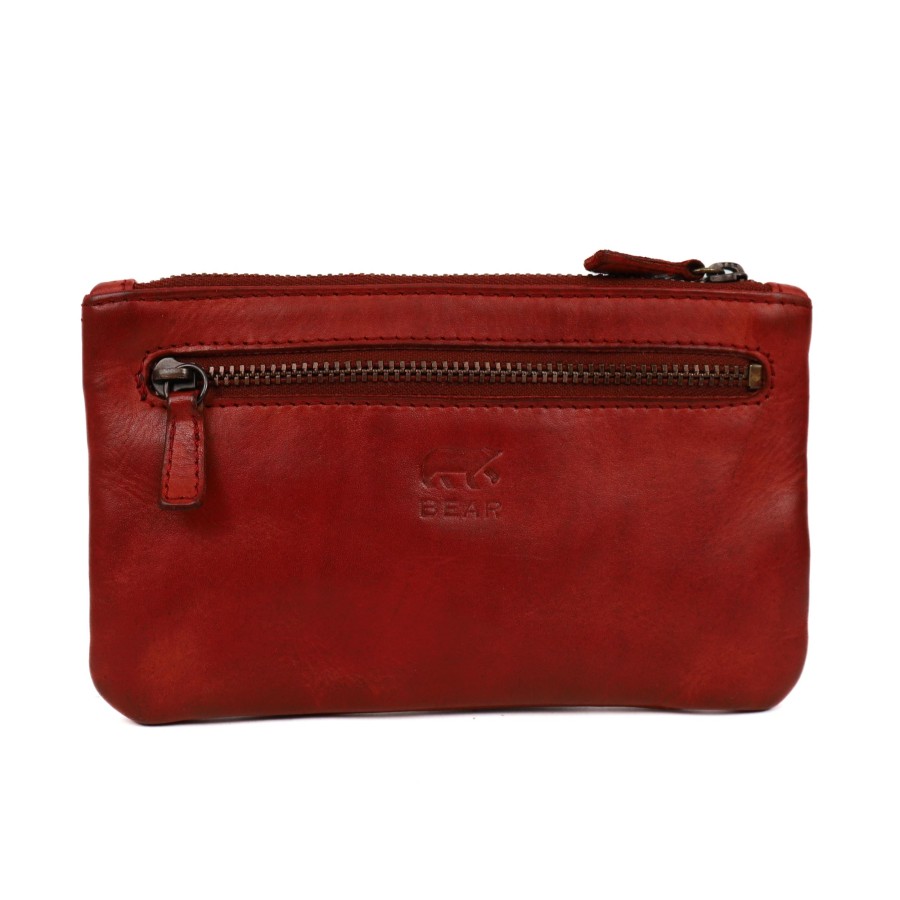 Bear Design Sleuteletuis & Klein Lederwaren | Etui 'Nova' Rood