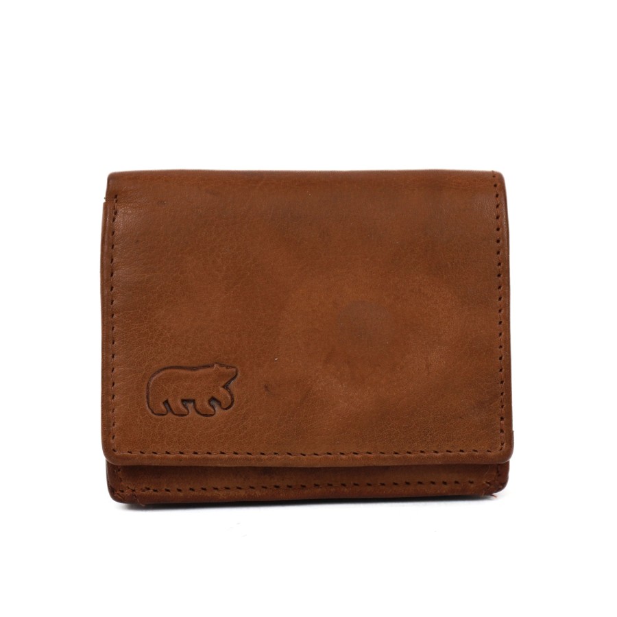 Bear Design Kleine Portemonnees | Portemonneetje 'Martine' Cognac