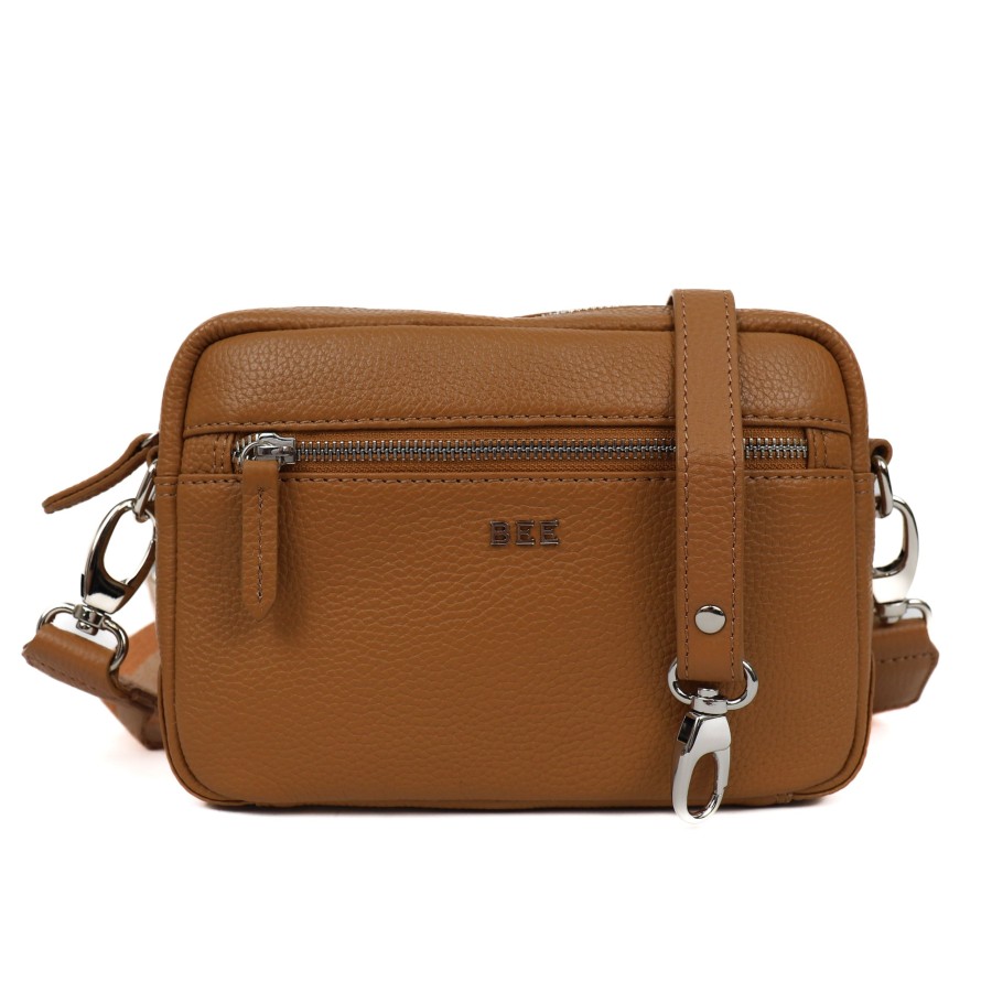 BEE Crossbody Tassen | Schoudertasje 'Bo' Camel