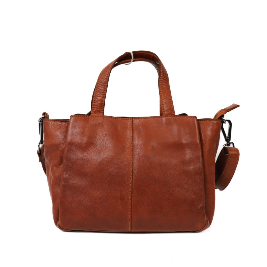 Bear Design Kleine Handtassen | Hand-/Schoudertasje 'Marie' Cognac