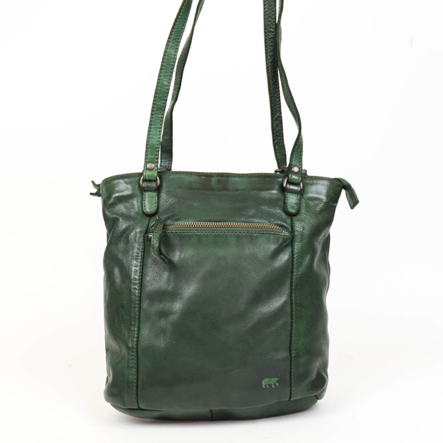 Bear Design Middelmaat Rugzakken | Rugzak/Schoudertas 'Sandy' Cl 40273 Groen