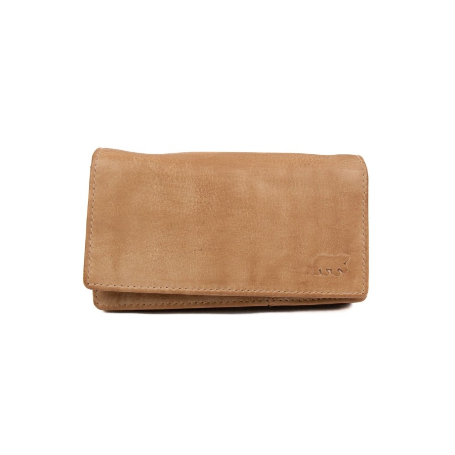 Bear Design Middelmaat Portemonnees | Overslag Portemonnee 'Brigitte' Ivory - Cp 6700