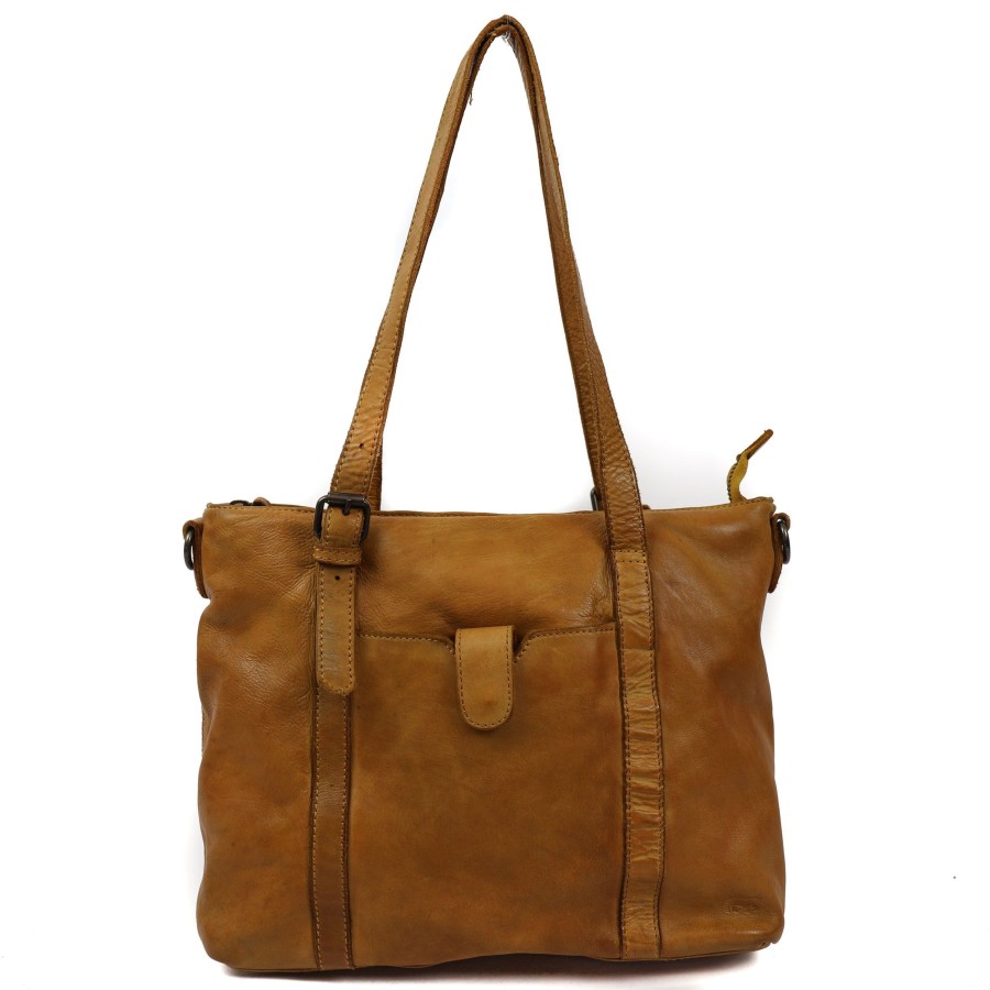Bear Design Middelmaat Handtassen | Hand-/Schoudertas 'Anja' Geel