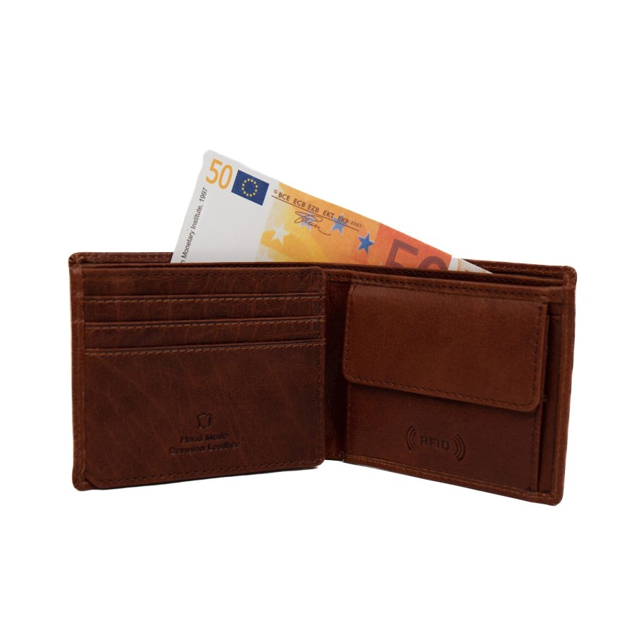 Bear Design Billfolds | Billfold 'Lucas' Cognac