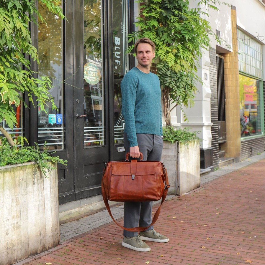 Bear Design Autovakantie | Dokters-/Weekendtas 'Victor' Cognac