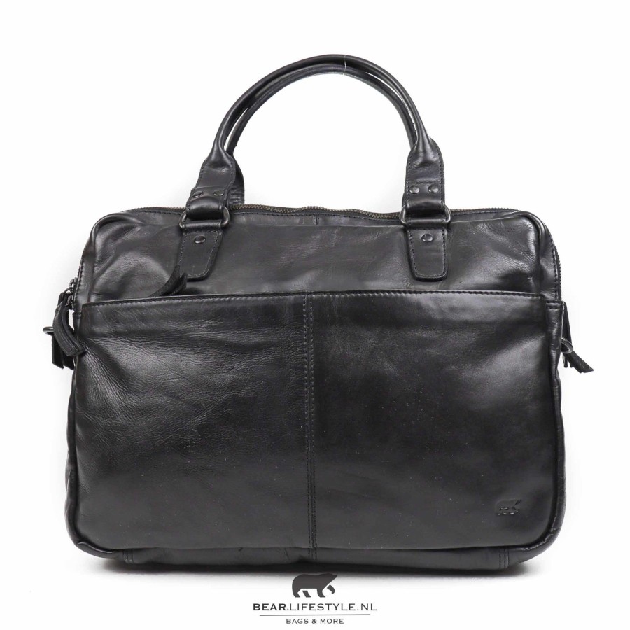 Bear Design Laptoptassen T/M 14 Inch | Laptoptas 'Teun' Cl 41022 Zwart
