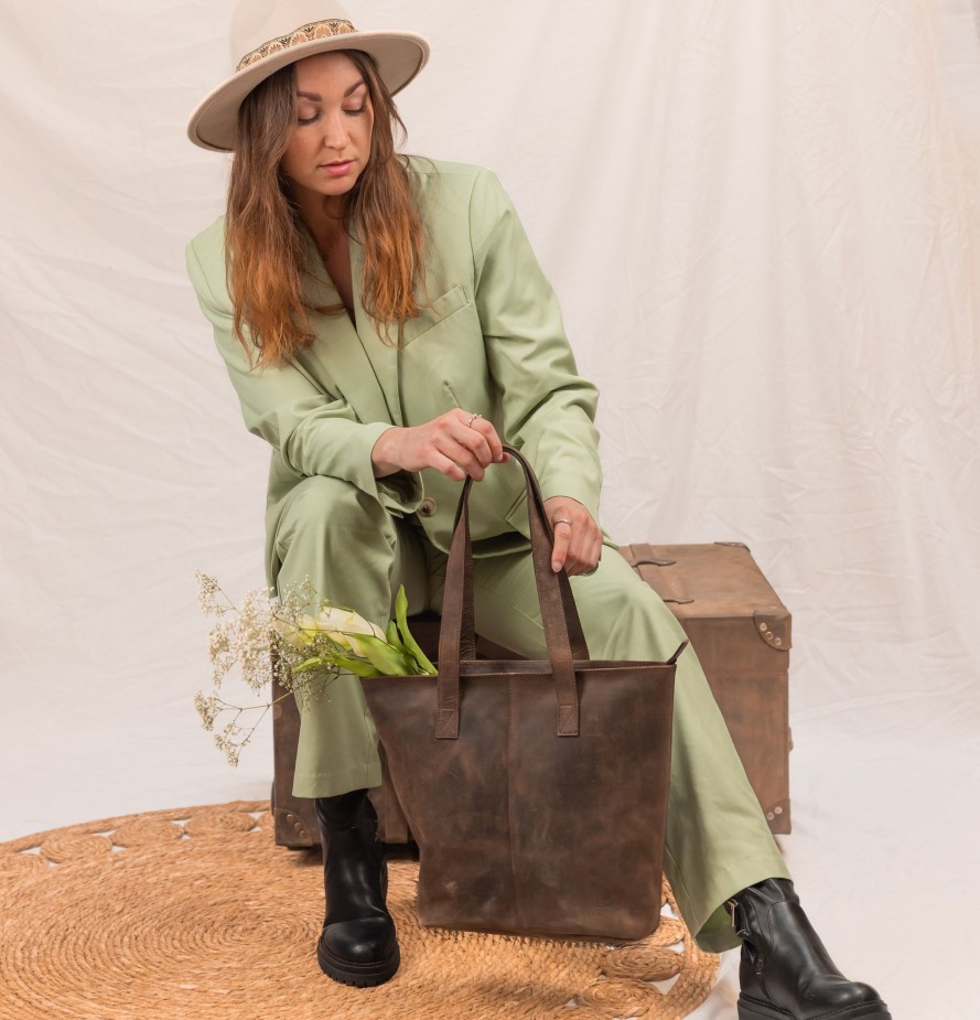 Bear Design Kleine Shoppers | Shopper 'Janneke' Bruin