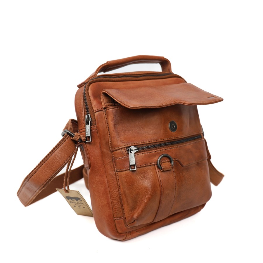 Bear Design Crossbody Tassen | Schoudertas 'Jarmo' Cognac