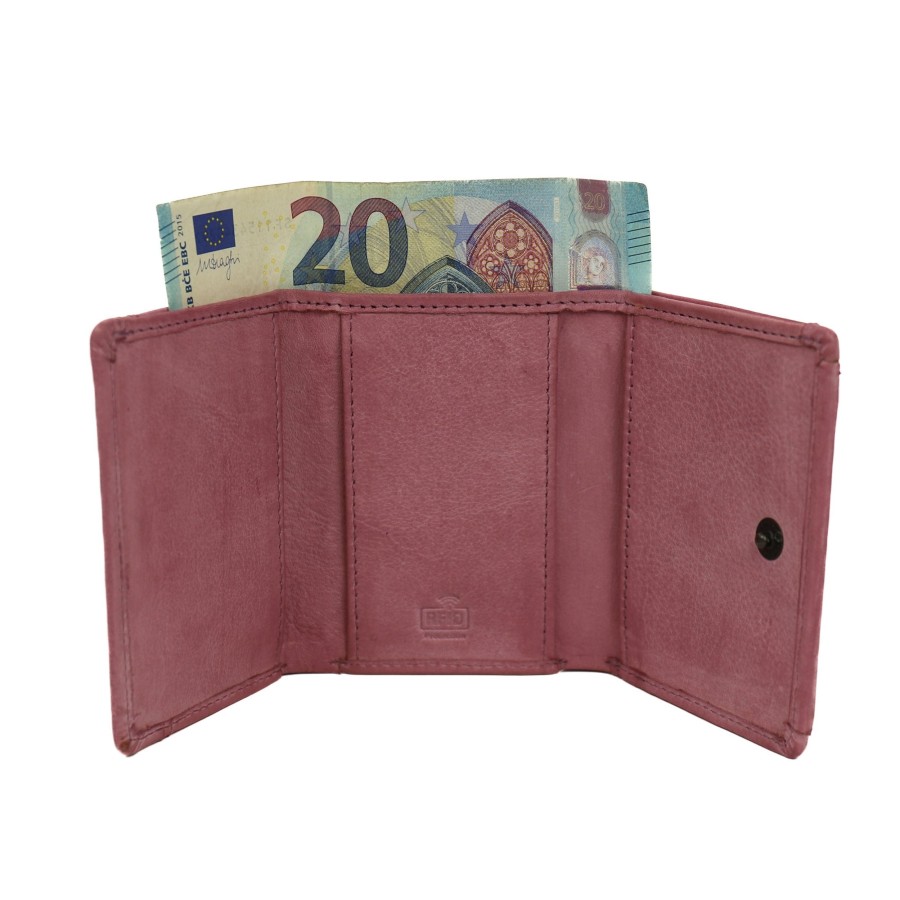 Bear Design Sleuteletuis & Klein Lederwaren | Portemonneetje 'Nana' Pink