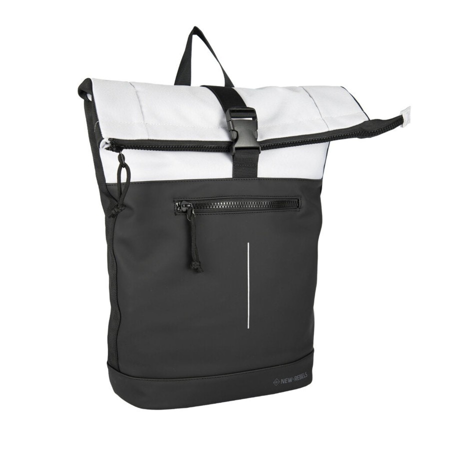 New Rebels Laptoptassen T/M 15,6 Inch | Waterafstotende Rugzak 'Mart' 16L Black/Grey