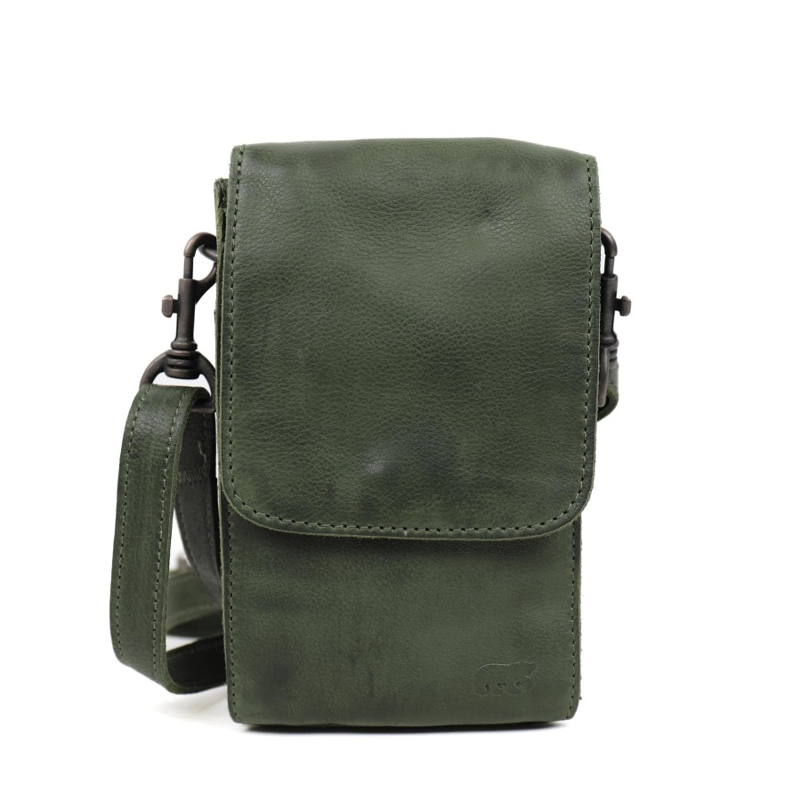 Bear Design Telefoontasjes | Schoudertasje 'Robbie' Cp 2184 Groen