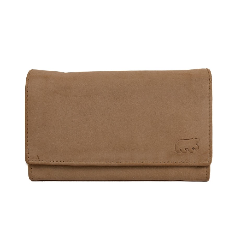Bear Design Grote Portemonnees | Overslag Portemonnee 'Sweety' Xl Cp 6041 Ivory