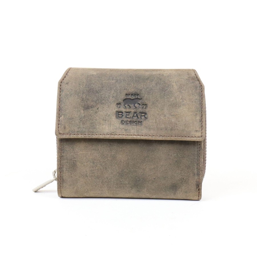 Bear Design Middelmaat Portemonnees | Ritsportemonneetje 'Britt' Hd 9490 Bruin