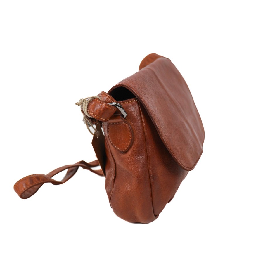 Bear Design Middelmaat Schoudertassen | Schoudertasje 'Lauren' Cognac