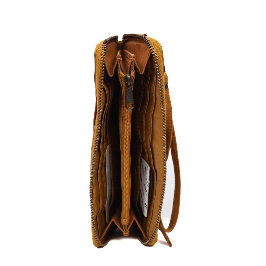 Bear Design Grote Portemonnees | Ritsportemonnee 'Sofie' Cl 15882 Geel