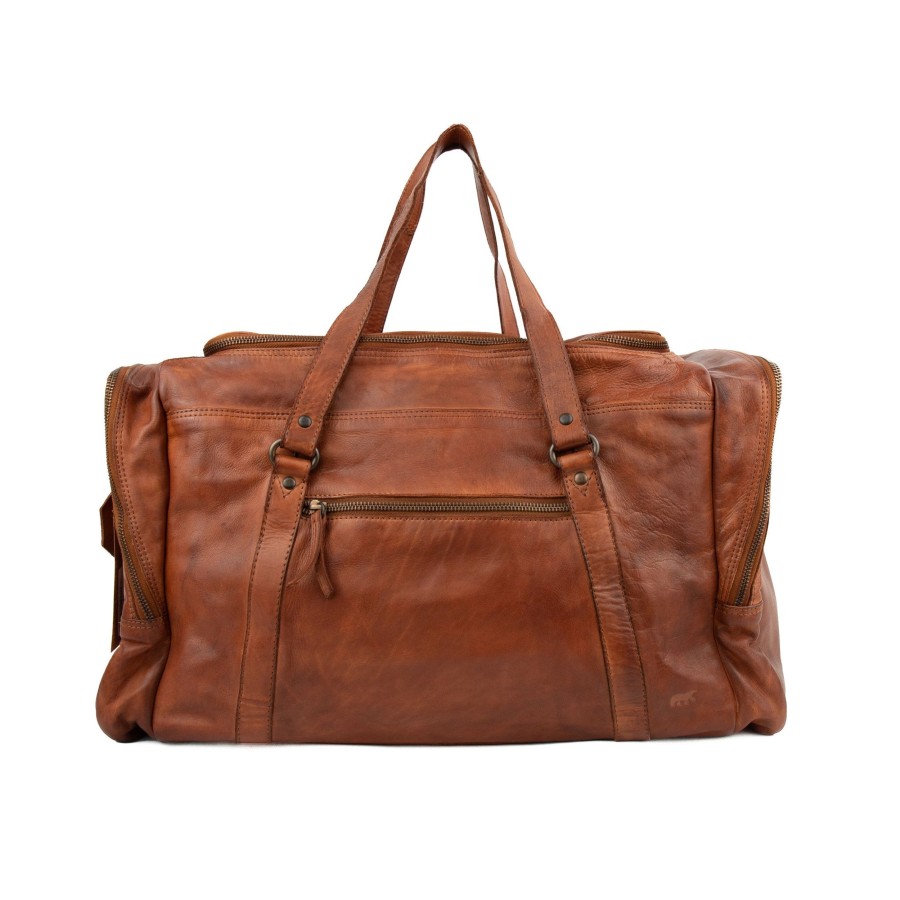 Bear Design Autovakantie | Weekendtas 'Max' Cl 32879 Cognac