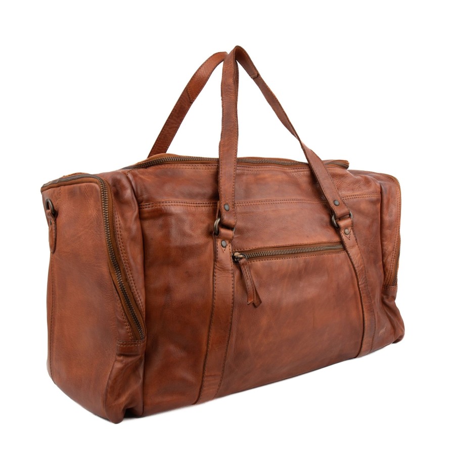 Bear Design Autovakantie | Weekendtas 'Max' Cl 32879 Cognac