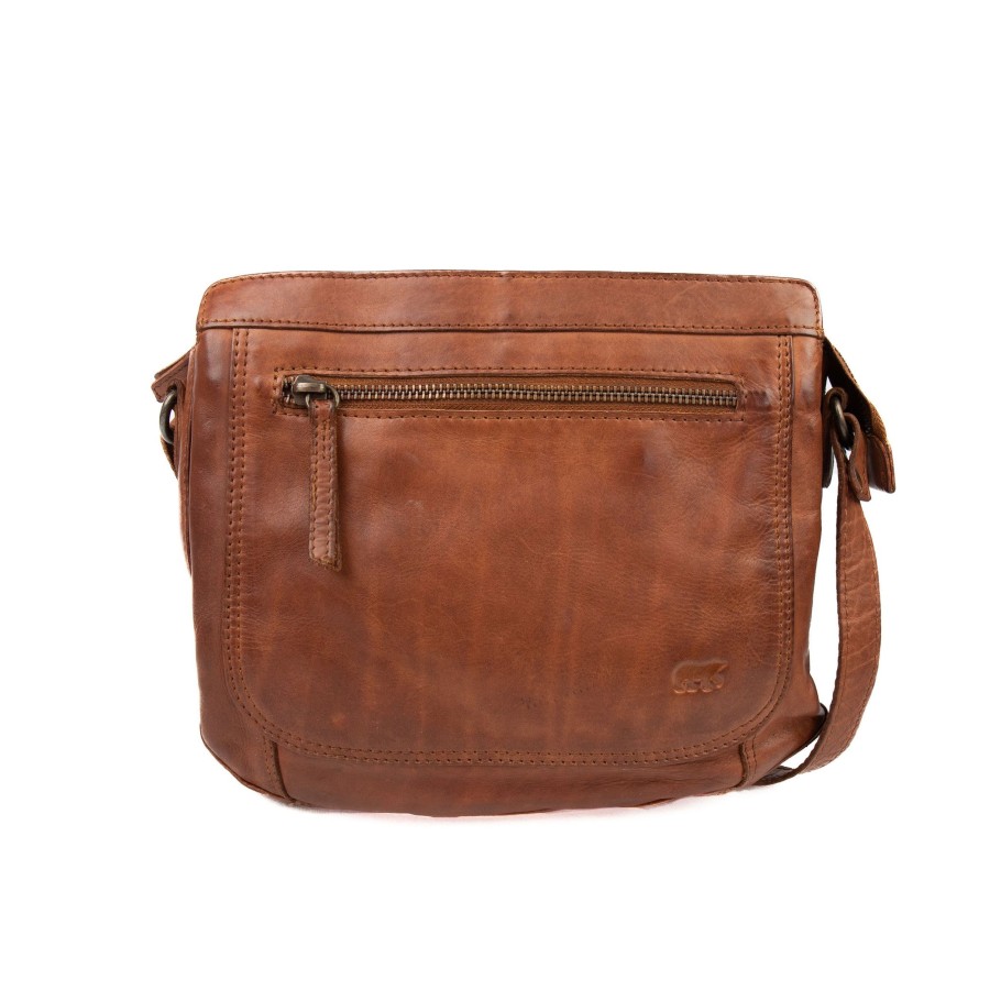 Bear Design Middelmaat Schoudertassen | Schoudertasje 'Miley' Cl 41707 Cognac