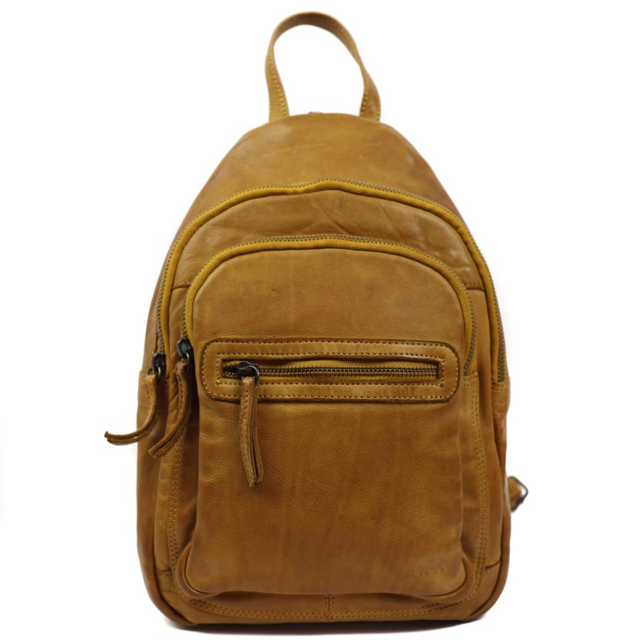 Bear Design Middelmaat Rugzakken | Rugzakje 'Joy' Oker Cl 36413 Geel