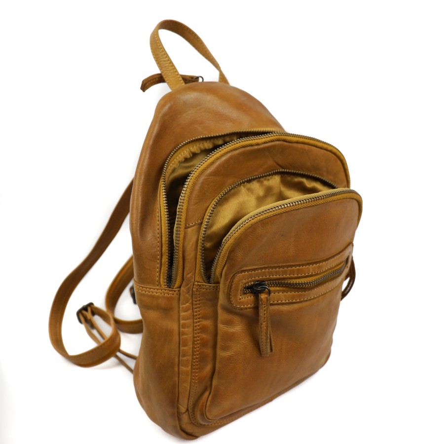 Bear Design Middelmaat Rugzakken | Rugzakje 'Joy' Oker Cl 36413 Geel