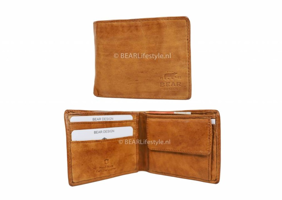 Bear Design Billfolds | Billfold 'Fabian' Cognac