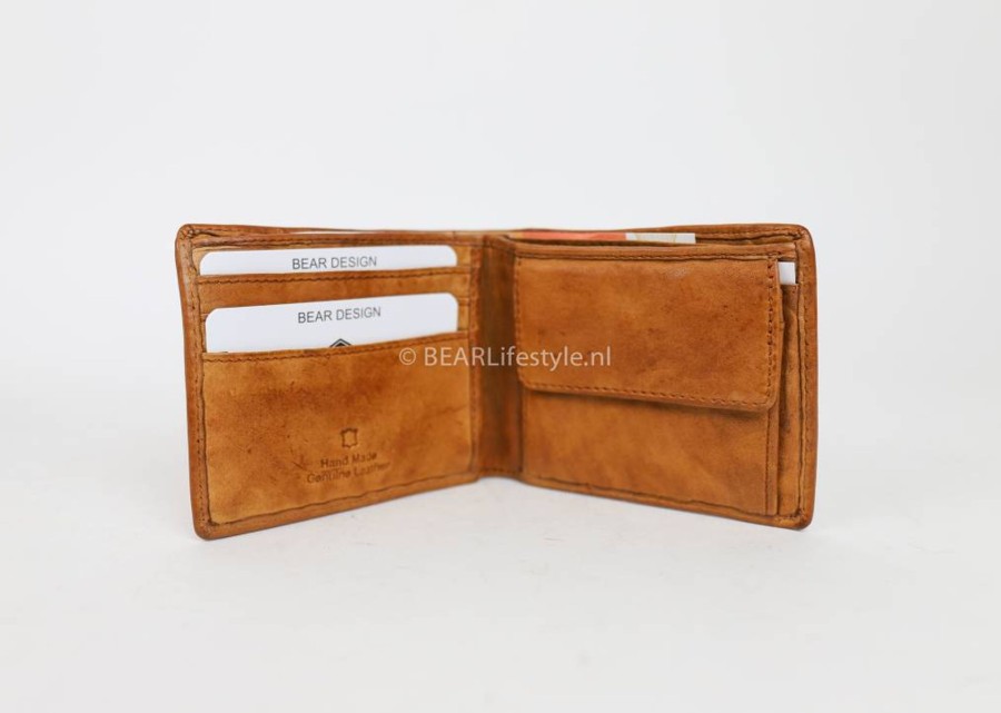 Bear Design Billfolds | Billfold 'Fabian' Cognac