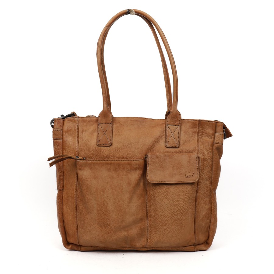 Bear Design Laptoptassen T/M 14 Inch | Hand-/Schoudertas 'Samantha' Taupe