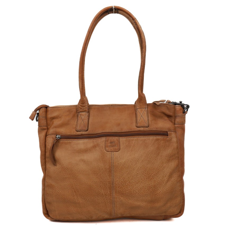 Bear Design Laptoptassen T/M 14 Inch | Hand-/Schoudertas 'Samantha' Taupe